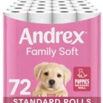 Andrex Family Soft Toilet Roll - 72 Toilet Rolls, 2-Ply, Bulk Buy, Fragrance Free, FSC Certified